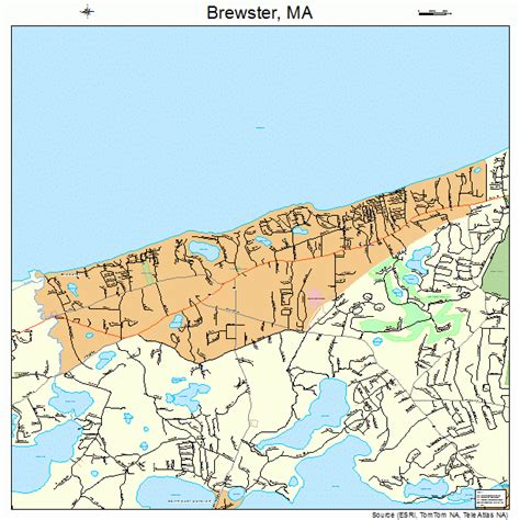 Brewster Massachusetts Street Map 2507945