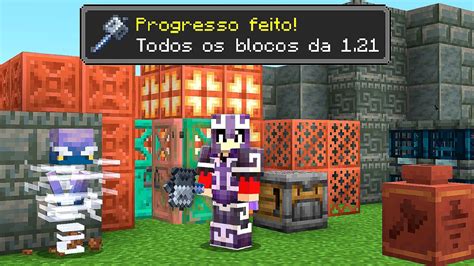 Peguei Todos Os Blocos Do Minecraft Youtube