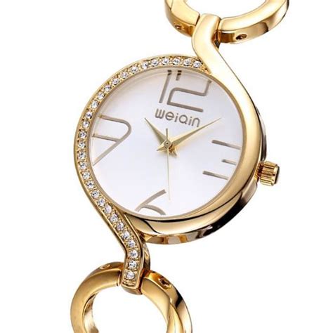 SHARPHY Jolie Montre Femme Marque de Luxe Doré Diamant montres