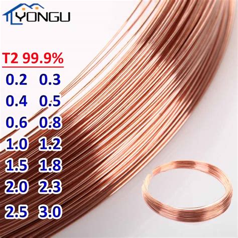 M Pure Copper Wire Bare Red T Copper Line Superfine Wire