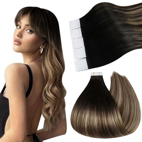 Amazon Ugeat Tape In Hair Extensions Real Human Hair Ombre Inch