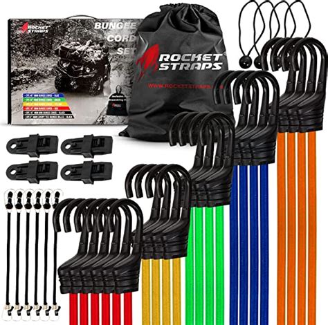 Rocket Straps Bungee Cords 36 Pack Premium Heavy Duty Outdoor