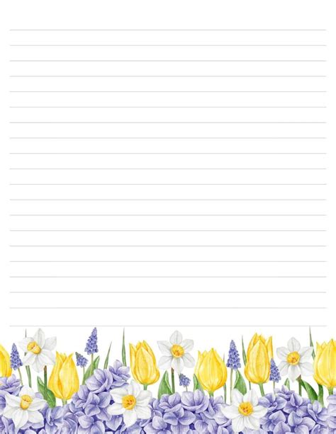 Free Printable Spring Stationery Healthy And Lovin It