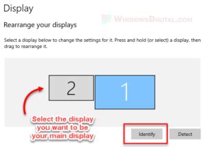 how to make monitor main display