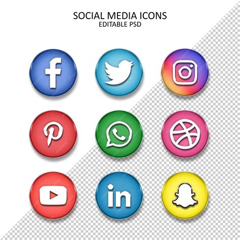 Premium PSD | Social Media Icons