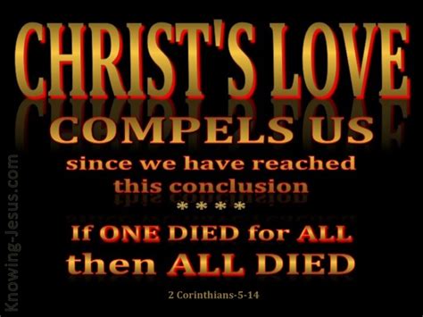 2 Corinthians 5:14 Love of Christ Compels Us (black)