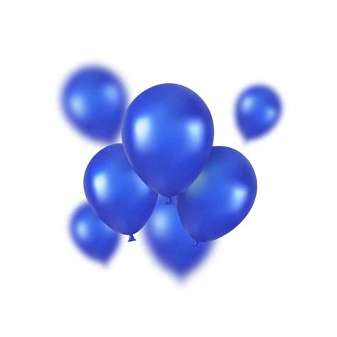 3d Realistic blue Happy Birthday Balloons Flying for Party and ...