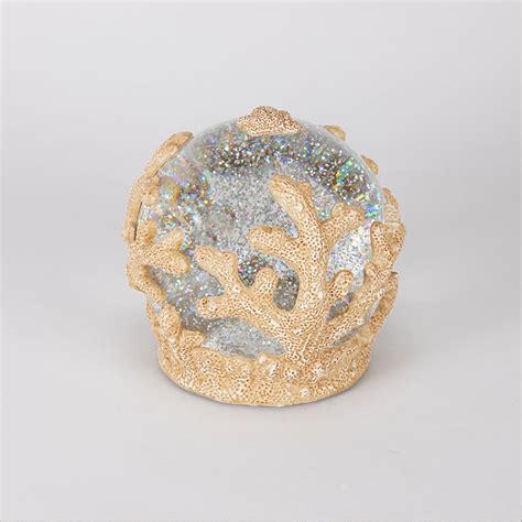 Acrylic Coral Glitter Globe Cracker Barrel