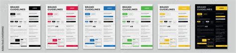 DIN A3 Brand Guideline Template Design Brand Guideline Layout Set