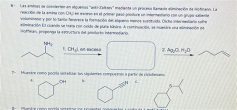 Solved 5 Para cada reacción prediga el producto de sustitución