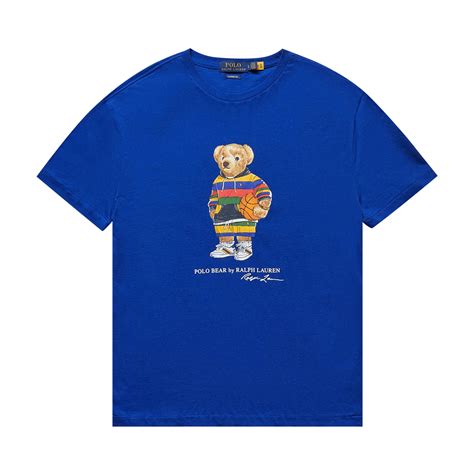 Pre Owned Polo Ralph Lauren Classic Fit Short Sleeve Polo Bear T Shirt