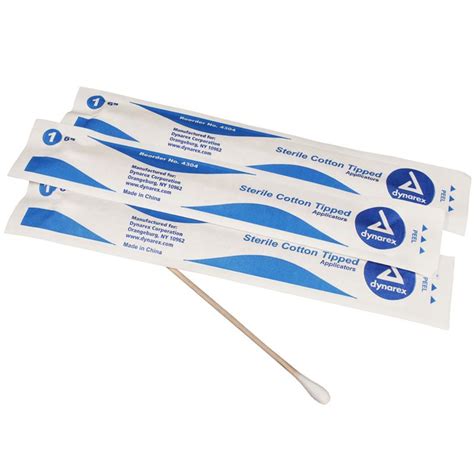 6 Inch Wood Stick Sterile Cotton Tip Applicator Woundcareshop