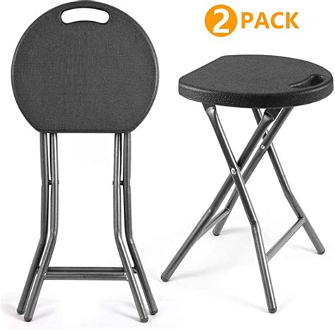 5rcom Portable Stools Folding Lightweight Round Collapsible Stool 18