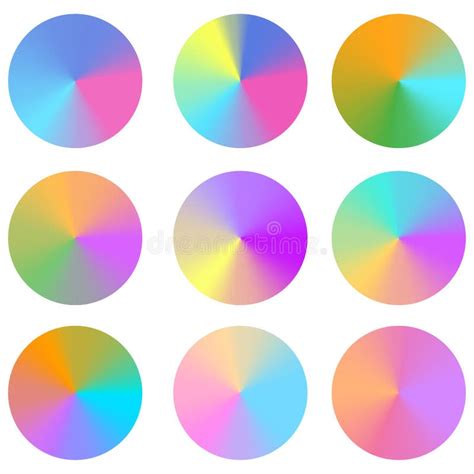 Color Round Palette Set Gradient Circle Background Color Concept