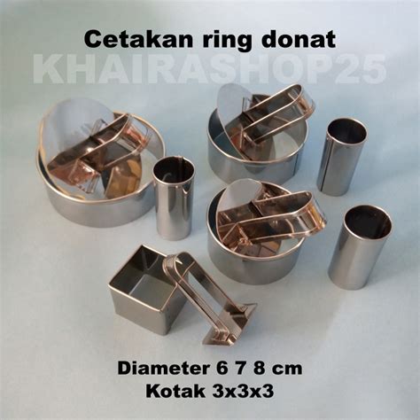 Jual Set Cetakan Donat Stainless Ring Cutter Donat Diameter