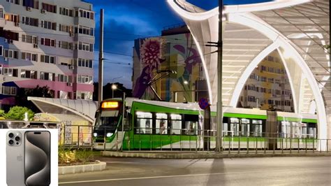 K Fps Hdr Bucharest Stb Tramways At The Newest Stop Pia A Eroii