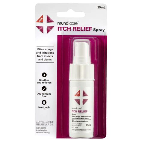 Mundicare Itch Relief Spray 25ml Itch Relief Melaleuca Oil Spray