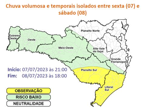 Ciclone Traz Chuva Volumosa Granizo E Ressaca Para Sc Veja Como Fica