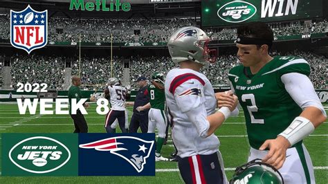 New York Jets Vs New England Patriots Simulation 2022 Week 8