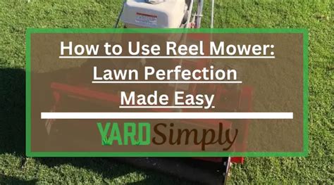 How to Use Reel Mower: Lawn Perfection Made Easy - YardSimply.com