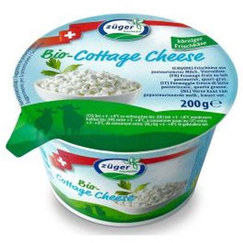 Fromage frais au lait pasteurisé Cottage cheese BIO 3 7 MG Zuger