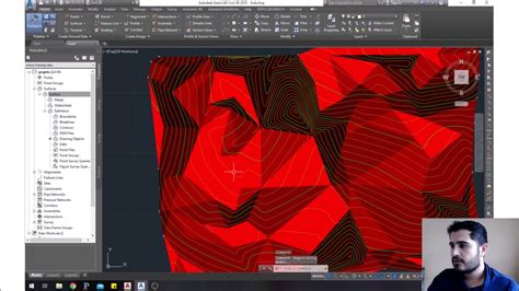 Ferramenta Toolspace Criando Superfície E Curvas Usando Pontos