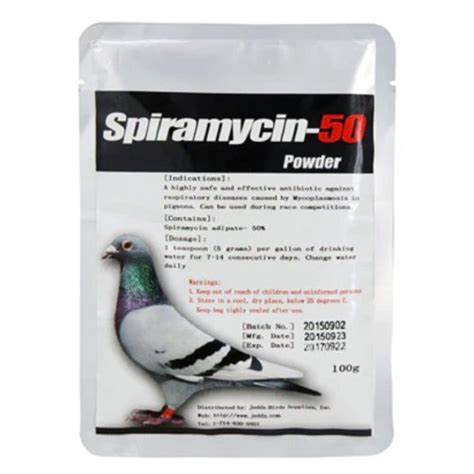 Pigeon Product - Spiramycine 50 - Respiratory Infections ...