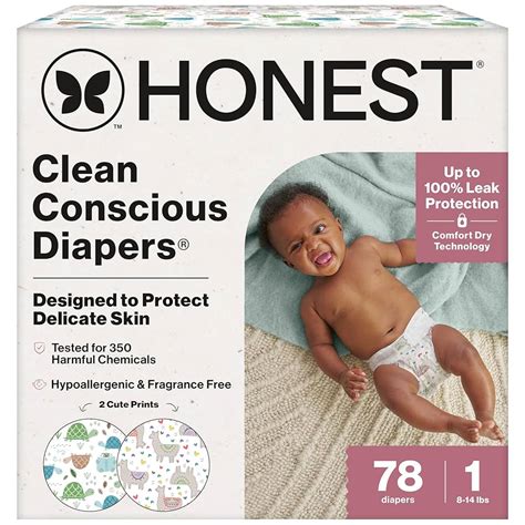 Honest Diapers Size 1 35 Count The Honest Company Clean Conscious