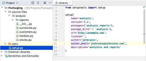 Create And Run Setuppy Pycharm Documentation