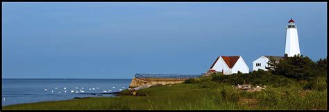 Historic Lynde Point Lighthouse In Old Saybrook Connecticut