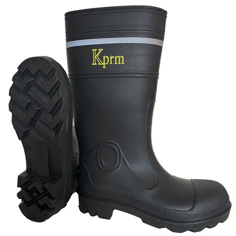 Men's Steel Toe Rain Boots PVC Rubber Boots Waterproof Fishing Boot ...