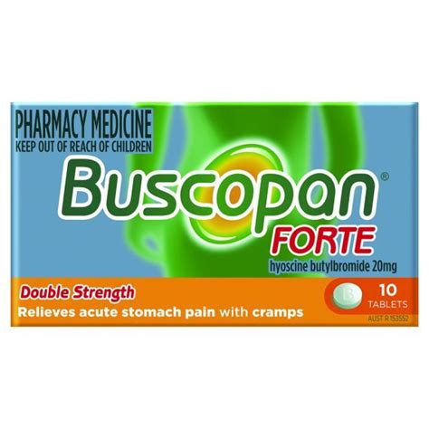 Buscopan Forte 20mg 10 Tablets