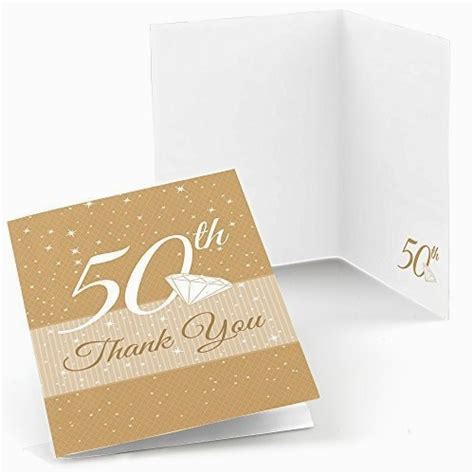 50th Birthday Thank You Cards 50th Anniversary Anniversary Thank You