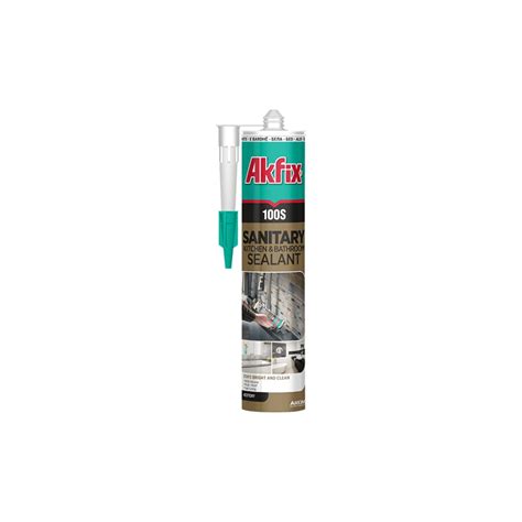 Akfix Calafateo de silicona blanca 100S Sellador de baño y cocina