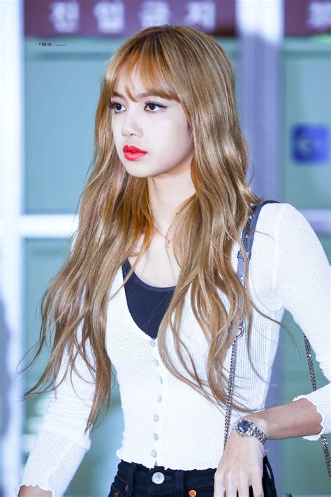 181010 Gmp 입국 Lisa Blackpink K Pop Aria Hair Kpop Hair Color Hair