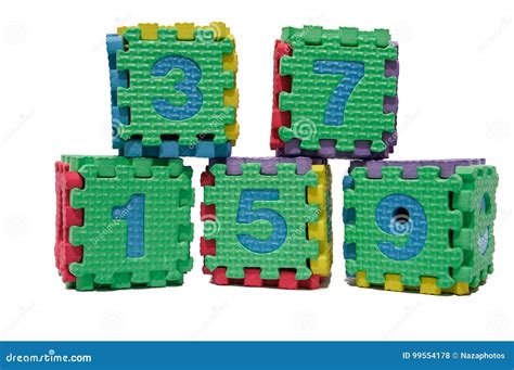 Colorful Cube Puzzle of Odd Numbers Stock Photo - Image of shape, learn ...