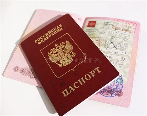 Russian International Passport, Stamp, and Visa Editorial Photography ...