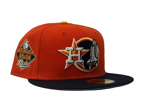 Orange Houston Astros Minute Maid Park Stadium New Era Fitted Sports