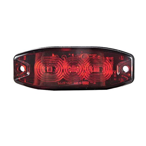 V Vdc Ultra Slim Rear Led Fog Light Red Lens