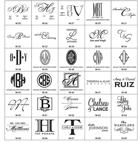 Monogram Styles | The Monogram Merchant