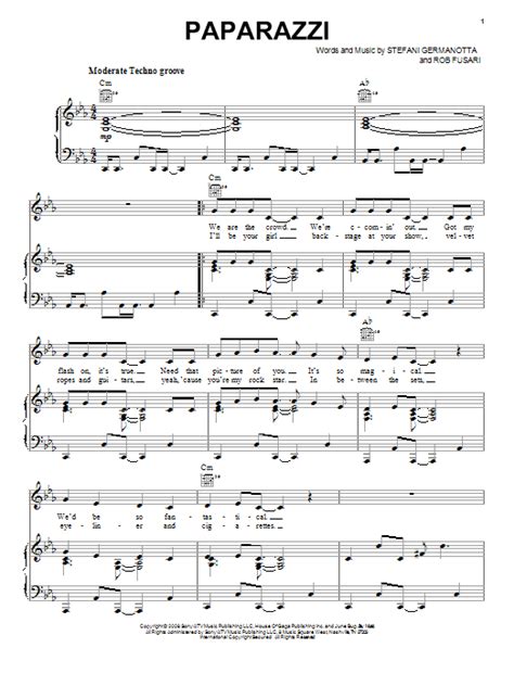 Paparazzi | Sheet Music Direct