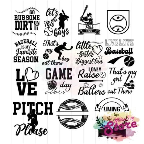 Baseball Svg Bundle Baseball Svg Png Baseball Svg Baseball Etsy