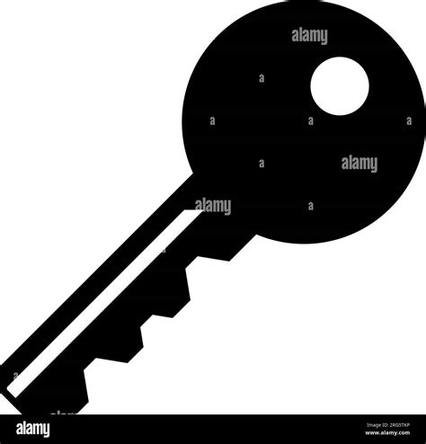 One Simple Entrance Key Symbol Key To Lock Or Unlock Vector