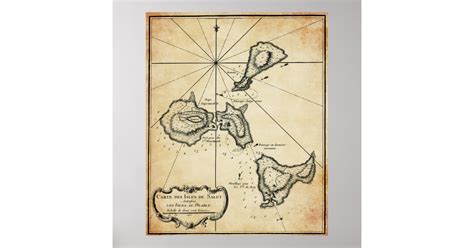 Map of Infamous Devil's Island c. 1764 Poster | Zazzle