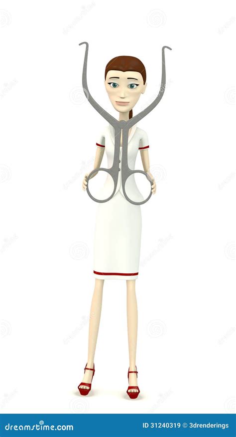 Cartoon Nurse With Surgery Tool Stock Illustration Illustration Of