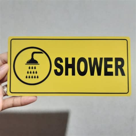 Shower Signage Pvc Type Waterproof And Non Fading Lazada Ph