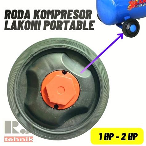 Jual Roda Karet Tangki Kompresor Angin Lakoni Portable 1 HP 2 HP