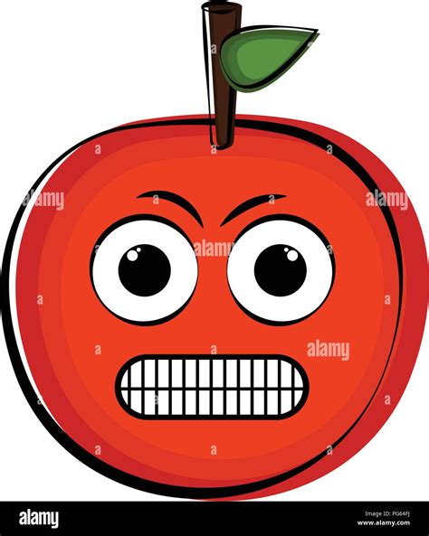 Angry Orange Cartoon Character Emote Stock Vector Image Art Alamy