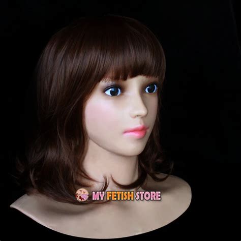 Sf 15 Soft Silicone Realist Human Face Crossdress Full Head Female