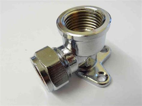 15mm X 1 2 Bsp Chrome Plated Wall Plate Elbow Stevenson Plumbing And Electrical Supplies